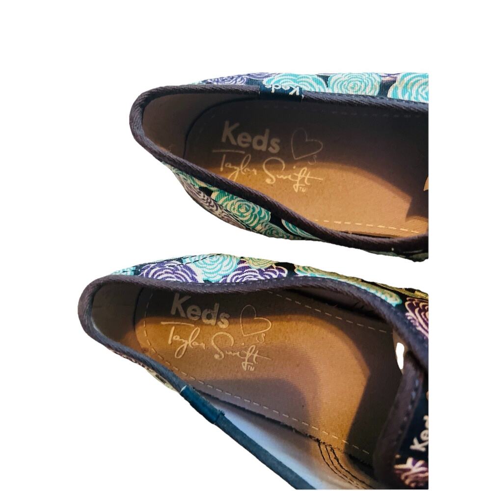 Taylor Swift Limited Collection Keds Champion Rose Sz 8.5 Blue Purple Floral - Picture 4 of 10